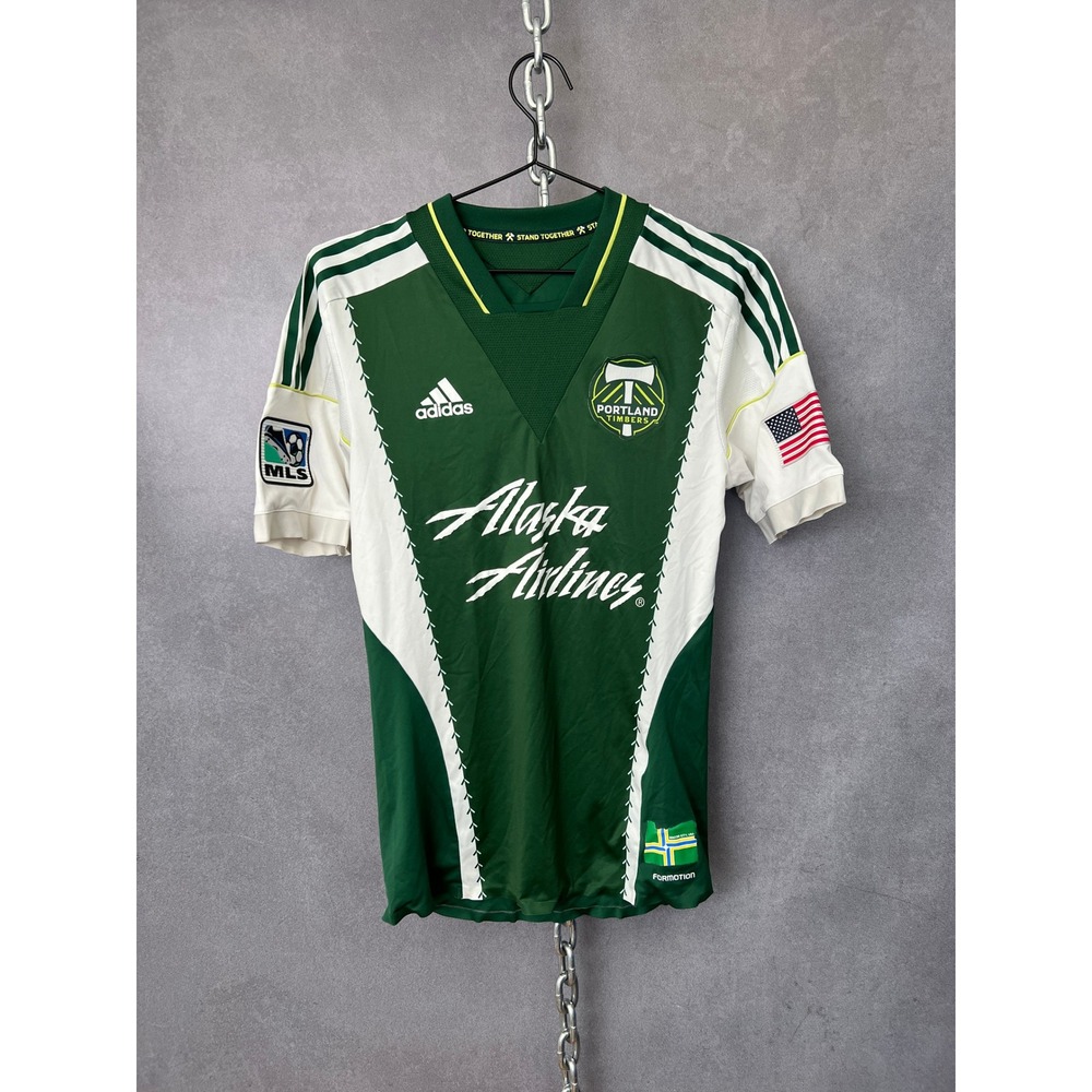 Adidas Portland Timbers MLS Soccer Jersey 2013‎ Alaska Airlines Patches